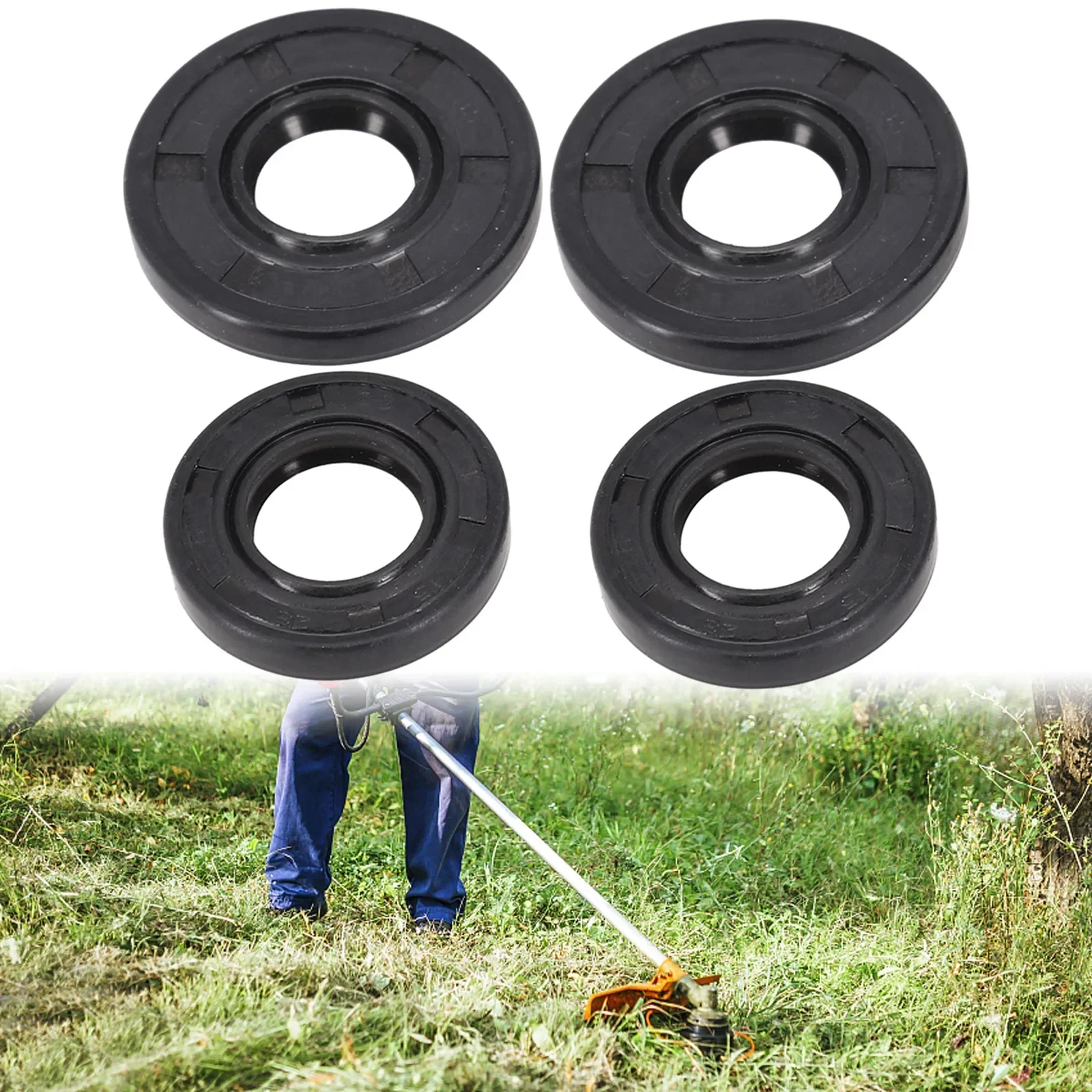 4pcs/set Oil Seal Set  Easy To Install For 45/52/5800 45cc 52cc 58cc Chainsaw Brown Plastic Big& Small Oil Seals Chainsaw Parts
