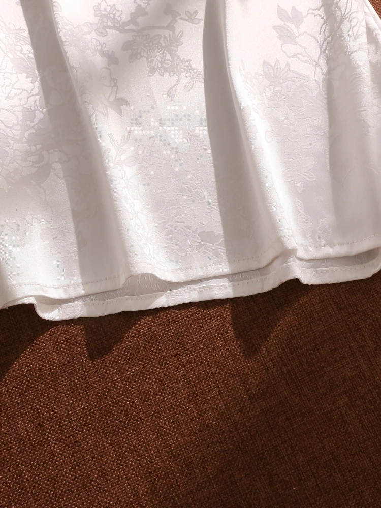 New Chinese Sle Stand Collar Svel Vest Women's Loose Fit Slimming Base irt Formal Wear Printed Slimming Top