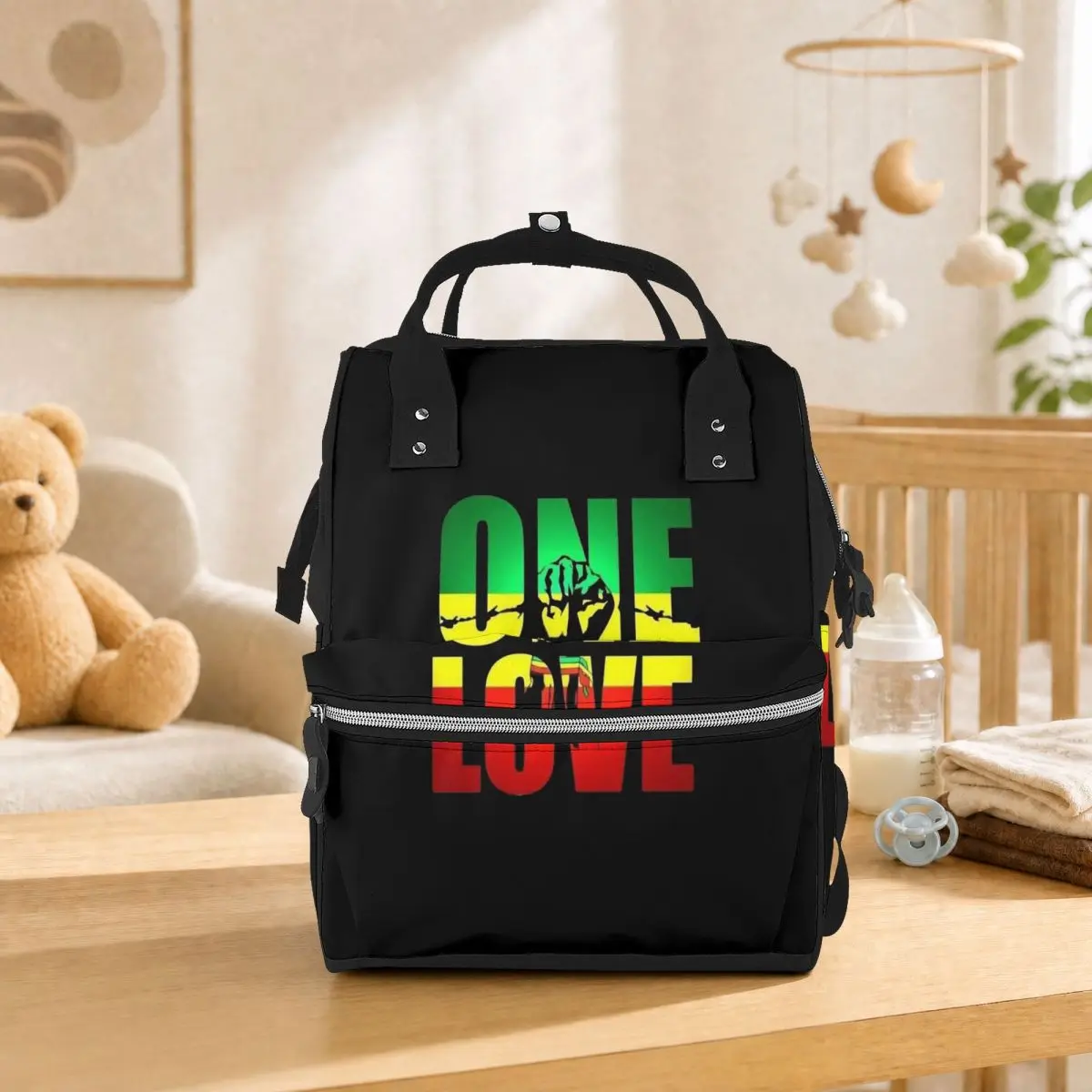 Harajuku Vintage Style Arts Bob Marley One Love Student Backpack School Bag Hiking Travel Daypack for Men Women Bookbag