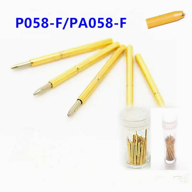 

100PCS/bag Gold-plated P058-F Four Claw Plum Blossom Head Spring Test Pin with An Outer Diameter of 0.58mm PCB Pogo Pin