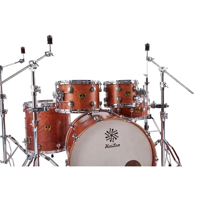 Hailun Concert Series Professional Drum Kit Bubinga Model With Maple Drum Chamber PVC/Rosewood Drumheads Musical Instrument