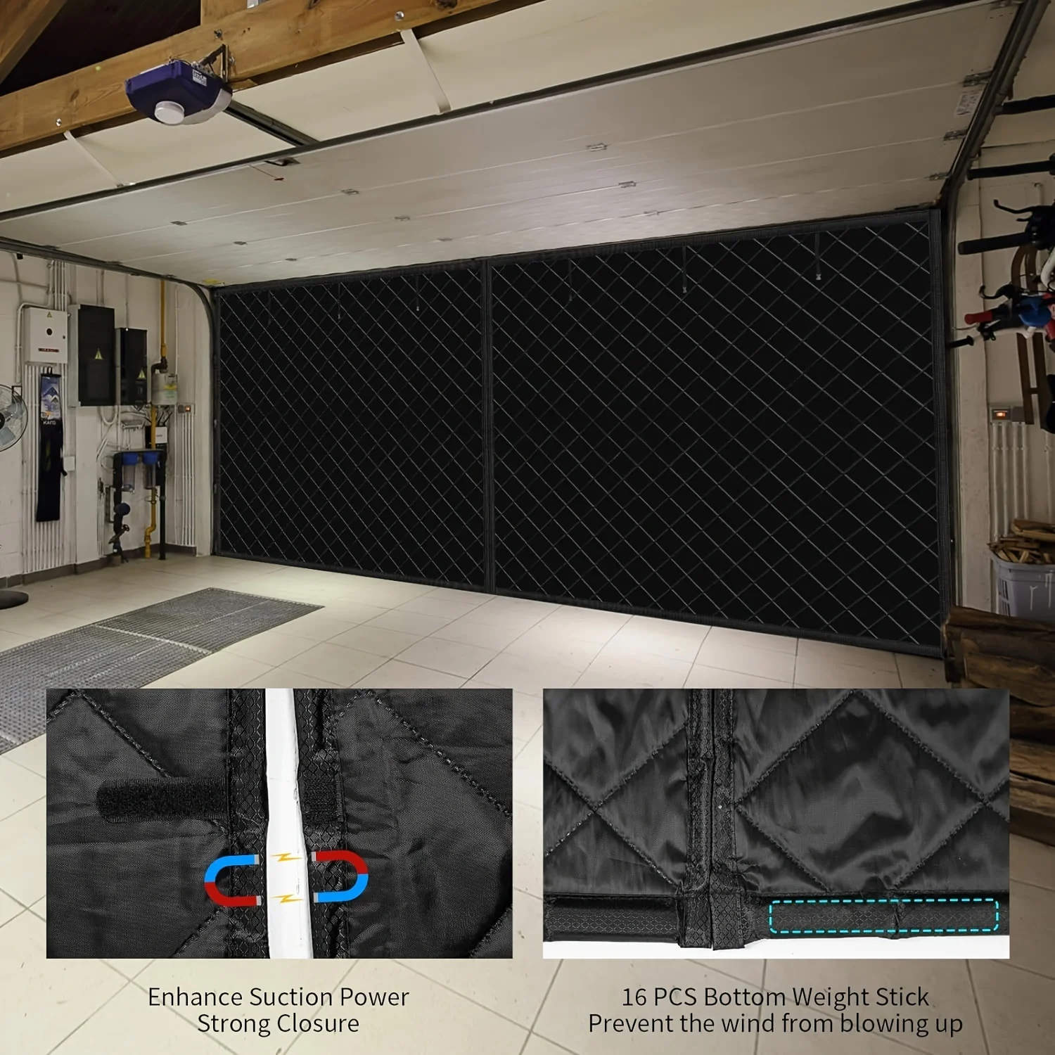 Garage warm insulation door curtain winter door curtain door cover garage cold cotton door curtain wind sound insulation