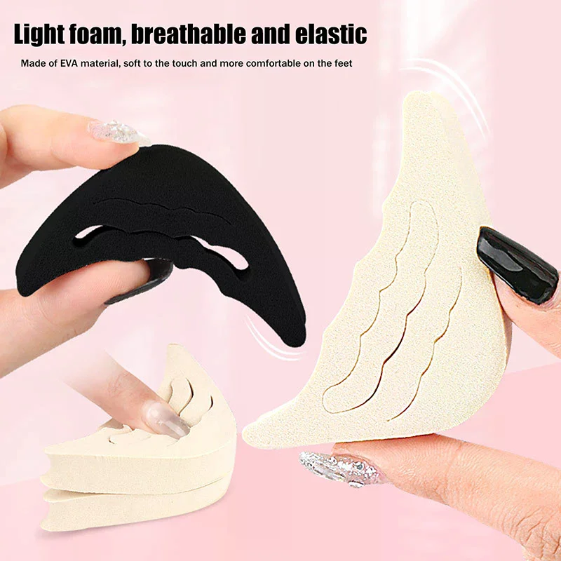 Memory Foam Toe Plug Soft Half Insoles Reusable Toe Sponge Filler Insert For Shoes Adjustable Too Big Foot Brace Pads Unisex