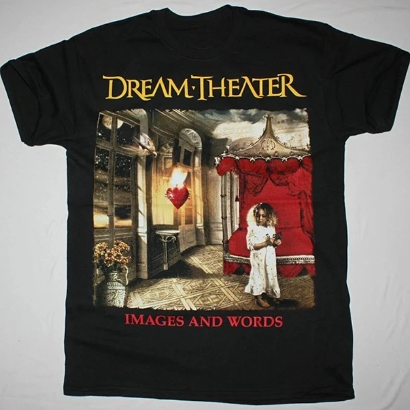 American Retro DREAM THEATER IMAGES AND WORD Men's T-shirt Summer New Retro Fashion Men's and Women's Streetwear