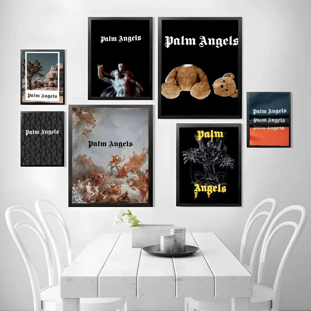 Fashion P-Palm Angels Brand Poster Stickers, suitable for game rooms, bedrooms, corridors, home wall art decor, gifts