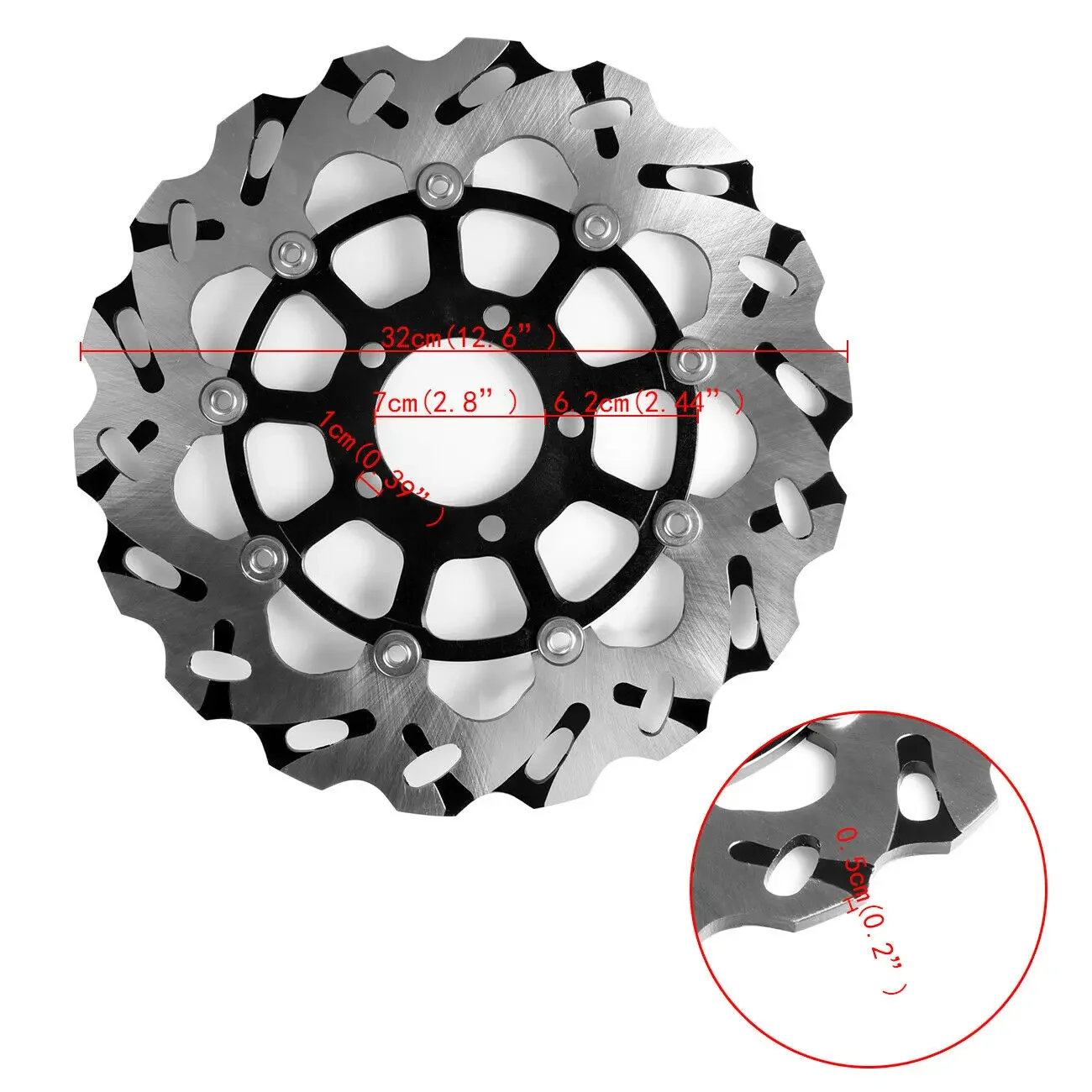 2Pcs Motorcycle Front Brake Disc Rotor for Suzuki GSXR 600 750 97-03 GSXR1400 01-07 GSXR13 GSXR1300 K1 K2 K3 Disc Brake