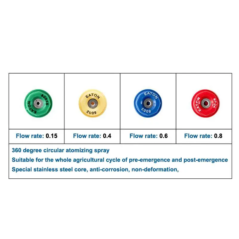 10Pcs 360 Degree Spray Agricultural Sprayer High Pressure Round Windproof Atomizing Nozzle Stainless Steel Sprinkler Head