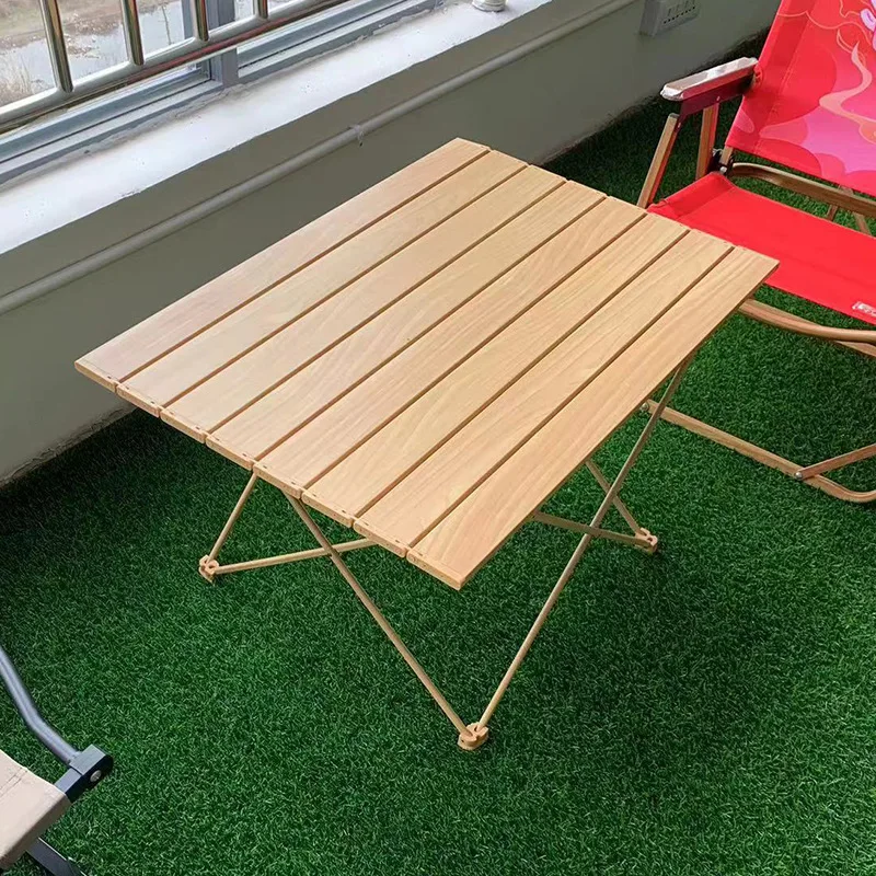 

Outdoor folding tables and chairs, picnic outdoor camping equipment supplies, portable aluminum alloy folding egg roll table