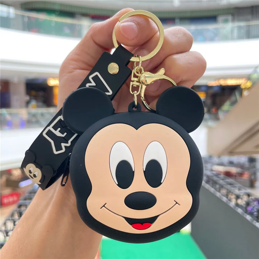 Disney Mickey Minnie Keychain Mini Purse Silicone Keychain Gifts for woman girl