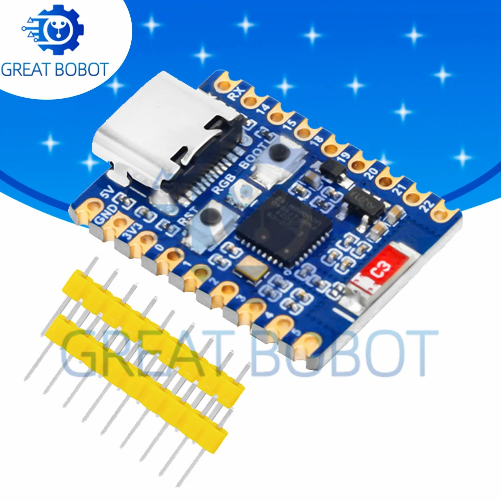 ESP32-C6 Zero Super Mini Development Board Based on ESP32-C6FH8 8MB Flash 2.4G ceramic antenna WiFi 6 Bluetooth 5 Module