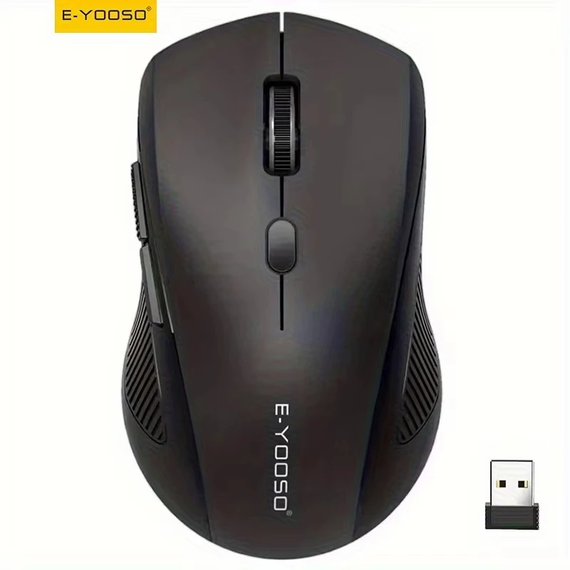 E-YOOSO 2.4G Wireless Mouse Ergonomic Optical USB Mice 6 Buttons DPI Adjustable Portable for Laptop PC Computer