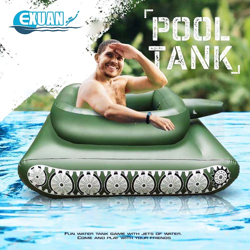 Inflatable Floating Toys For Children Adults Water Swimming Rings Tanks Mounts Floating With Water Guns Water Entertainment