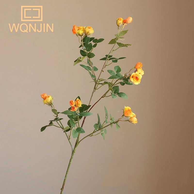 Wqnjin neue schöne kleine Rosen künstliche Seide Blume Hochzeit DIY Sammelalbum Flores künstliche Herbst haus Dekor – Detail 10
