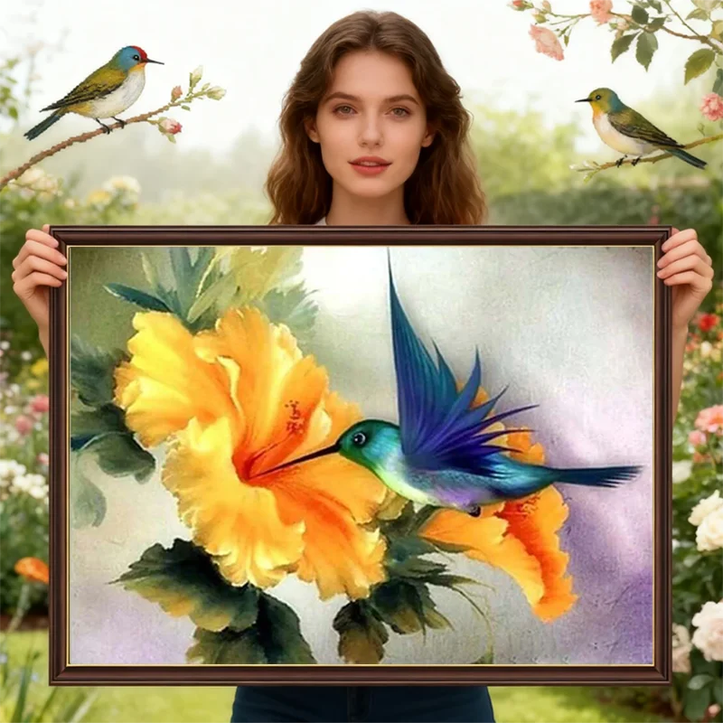 

hummingbird 2026 New style printed Canvas DIY cross stitch kit set arts adult Craft Embroidery Needlework Sewing thread painting