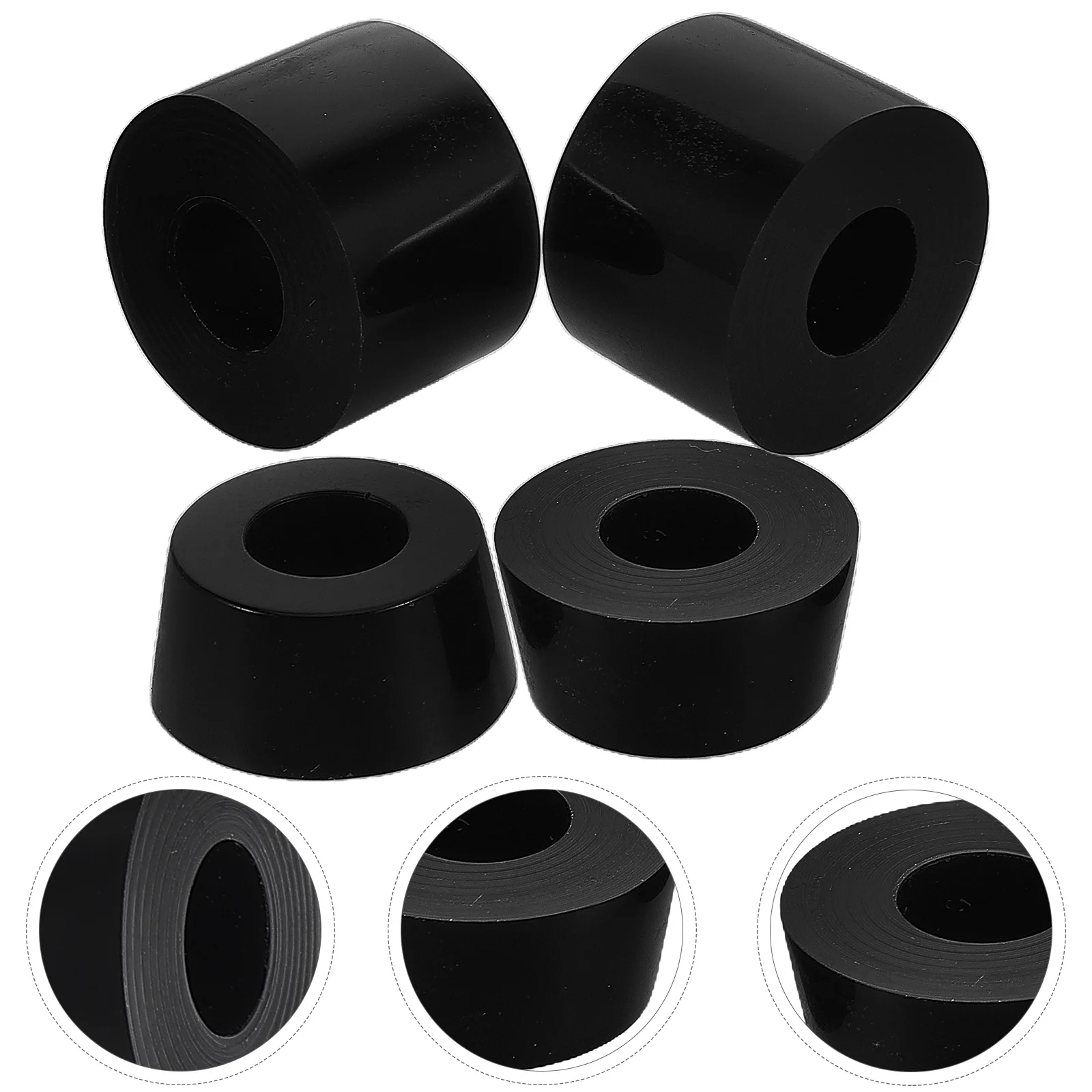 1 Set Of Skateboard Shock Absorption Pads Heavy Duty Pu Riser Spacers Vibration Dampening Universal Fit For Longboard Skate