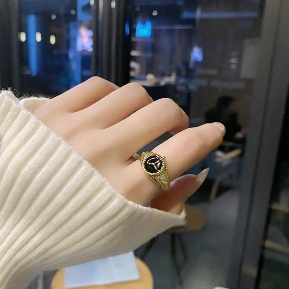 Creative Alloy Watch Shape Rings Vintage Punk Watch Finger Ring Gift Jewelry Adjustable Opening Rings Men