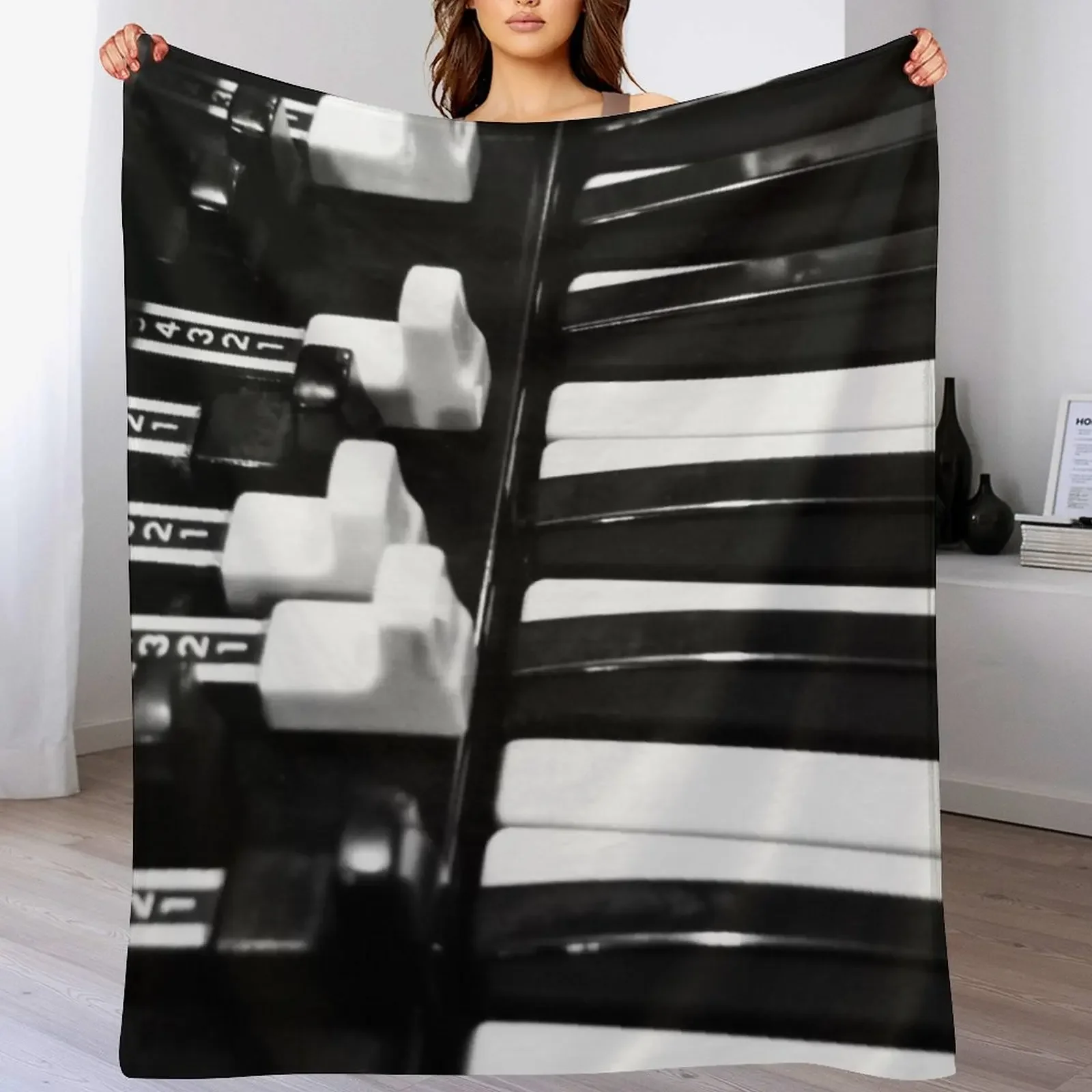 Hammond B3 Organ Throw Blanket Stain Resistant Cozy Warm Blanket