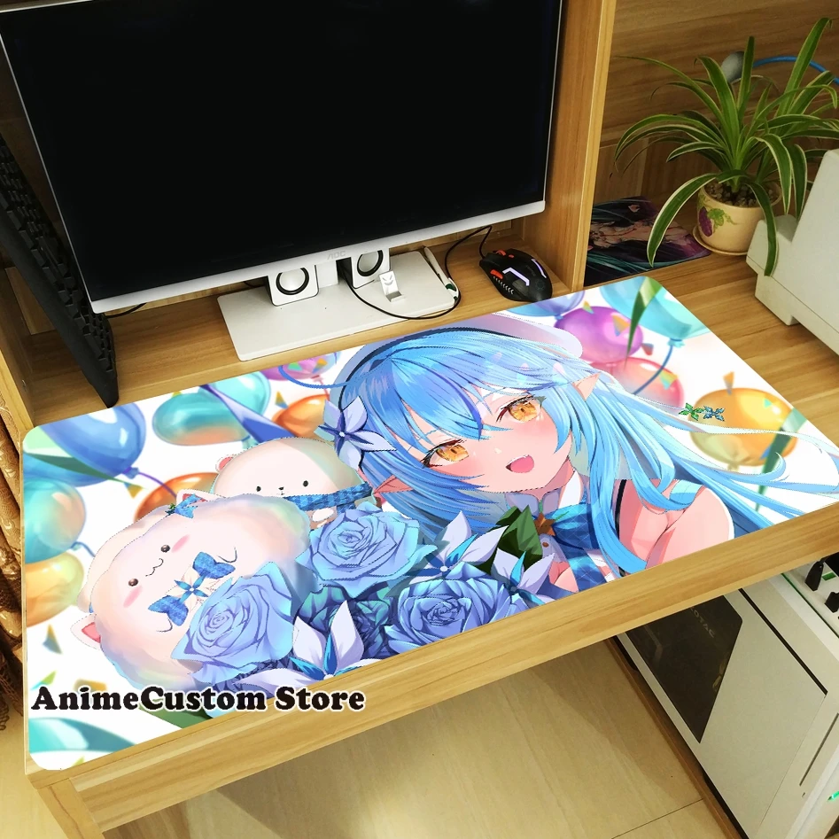 Grand tapis de souris Anime VTuber Hololive entreihana Lamy, Sexy Loli Girl, ordinateur portable, souris, polymères, table de cosplay, clavier, polymères Playvirus