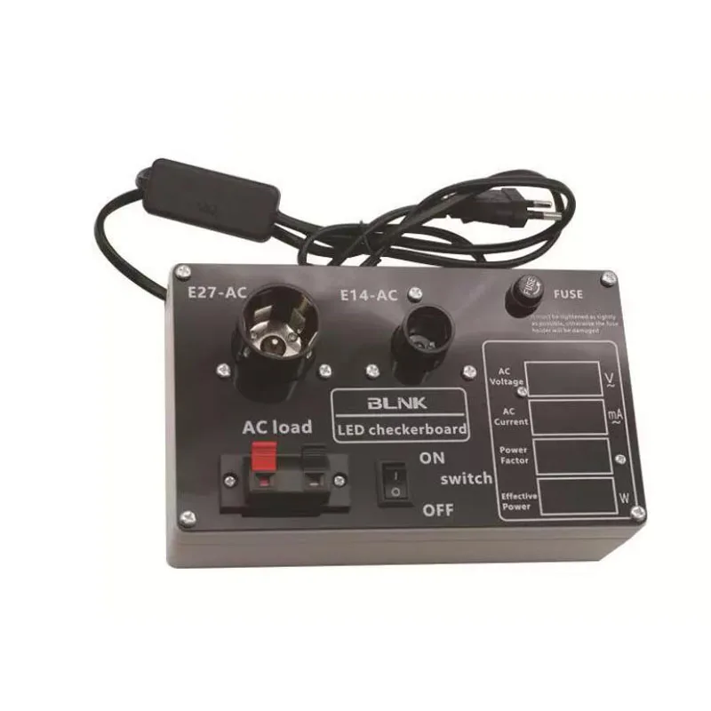 E27 LED Power Supply Test Light Box Voltage & Current Display Bulb Tester Simple Power Testing Instrument for Home Use