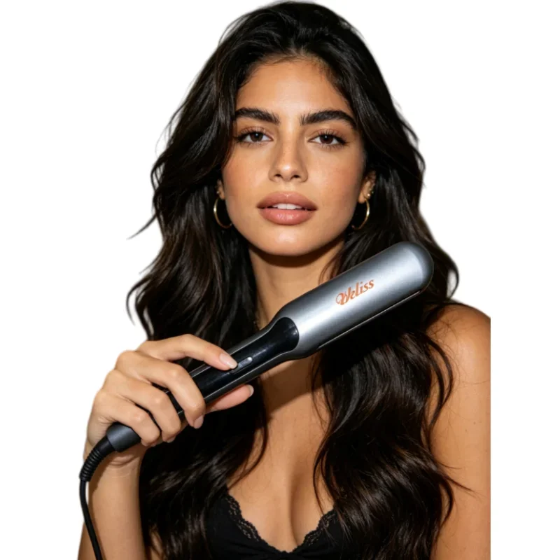 Tourmaline Ceramic Hair Straightener LCD Display Fast Heating Flat Iron Adjustable Temperature Straightening Iron
