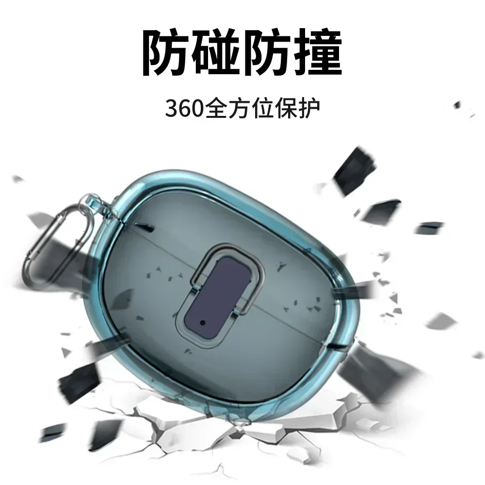 For Bose Ultra Open Earbuds Case Luxury Shockproof Cover Earphone Case With Keychain for Bose Ultra Open Case Shell Accessories
