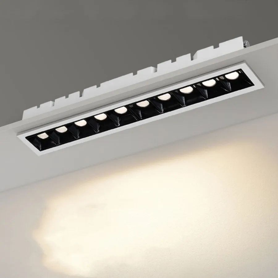 Spot Lumineux LED Encastrable avec Grille, Lumière à Intensité Réglable, 10/20W, AC85 ~ 240V, pour la Décoration de la Maison et du Magasin