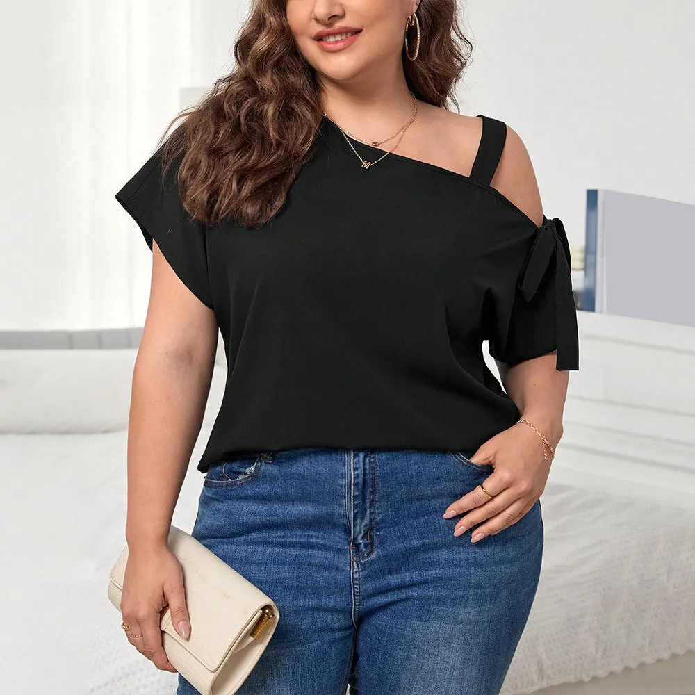 2025 جديد تي شيرتات قصيرة الاكمام صيف جديد قبالة الكتف تصميم ملابس نسائية 2025 حفلة الصيف أنيقة عادية Y2k
