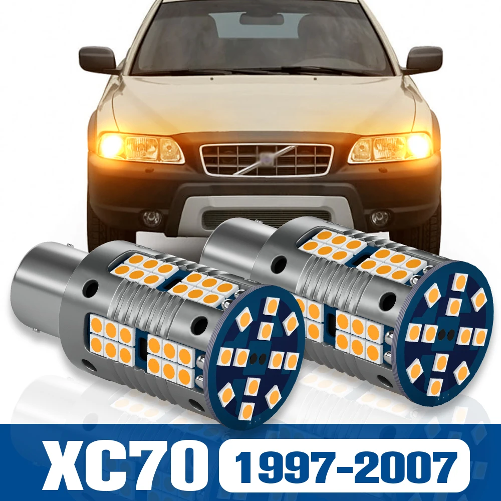 

2pcs LED Front Turn Signal Light Blub Lamp Accessories Canbus For Volvo XC70 1997-2007 1999 2000 2001 2002 2003 2004 2005 2006