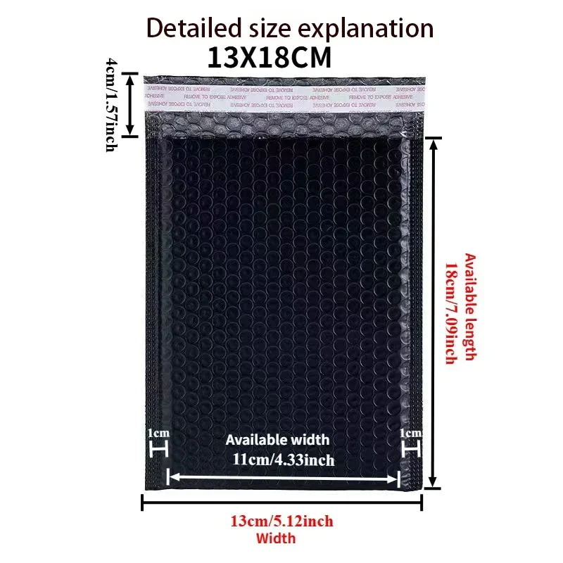 50 Pcs Bubble Mailers Adhesive Waterproof Cushioned Envelopes Lightweight Shockproof Courier Bags for Merchandise Small Parcels