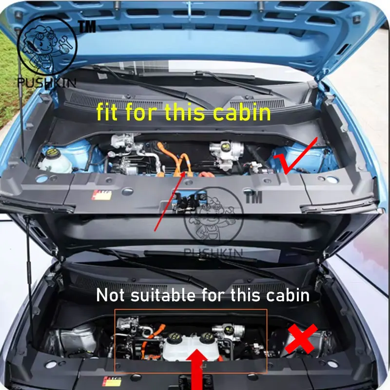 For Chevrolet Spark EUV Baojun Yep Plus 2025 2026 Car Front Spare Box Machine Cover Rear Trunk Lower Storage Box For Storage