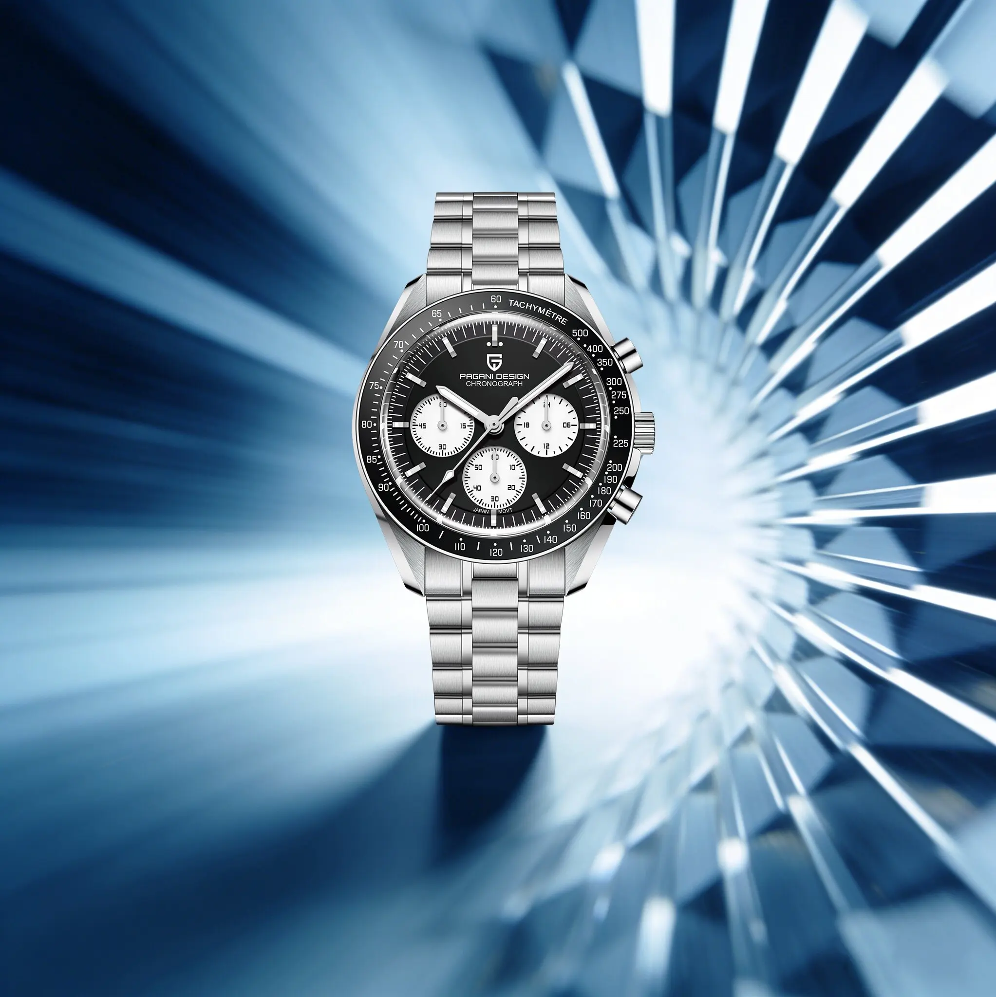 

PAGANI DESIGN High-End Men's Mechanical Watch Elegant Formal Style Vk63 Stainless Steel Sapphire Glass Tachymeter Luminous Watch