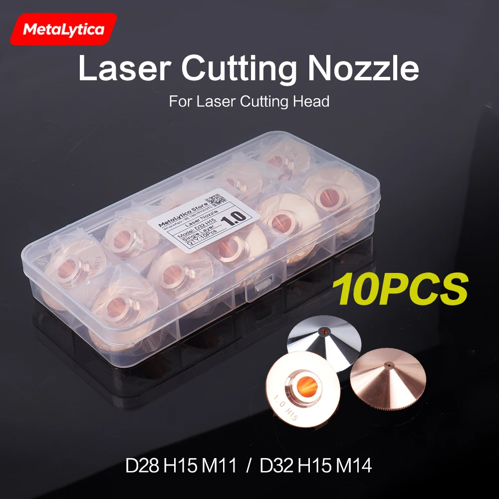 

Laser Cutting Nozzle D28/D32 M11 H15 Single Double Chrome Nozzle 1.0 1.5 2.0mm for Raytools Precitec Bodor Boci Laser Head Part