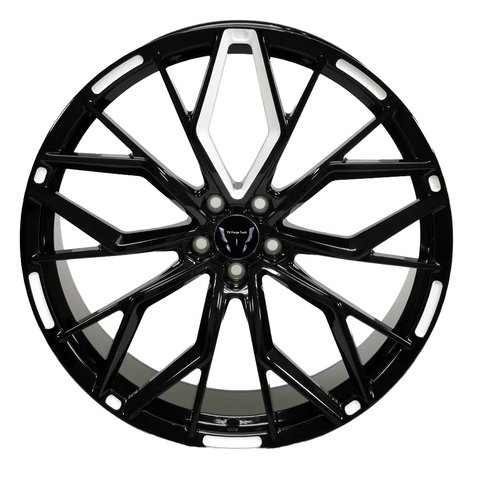 Source Factory Custom Aluminum Alloy  Rims Modified Hub 18 19 20 21 Inch Black Forged Wheels Passenger Car Wheels