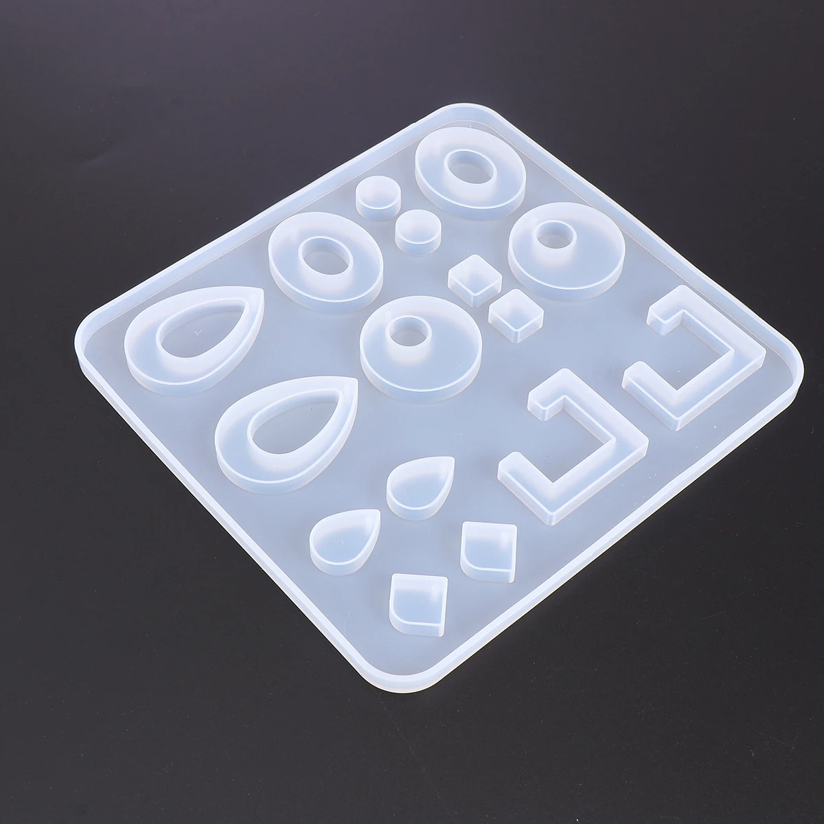 

Diy Crystal Epoxy Creative Jewelry Making Necklace Pendant Mold Silicone Eardrop Mold Home White Durable Safe Silicone Molds For
