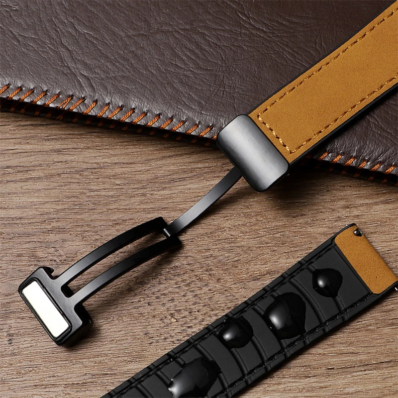 Magnetic Silicone Leather Band For Garmin Forerunner 735XT Watch Bracelet Strap Loop For 220 230 235 620 630 Approach S5 S6 S20