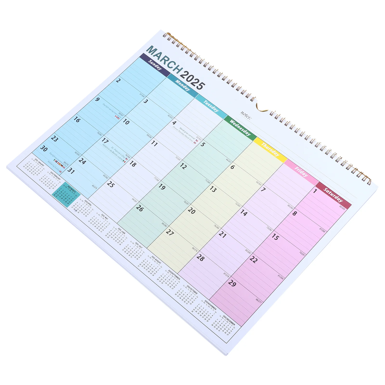 

2025 Wall Calendar 2024 Calendars Digital Clock Daily Use Hanging 2025-2026 Monthly for Home Room Small