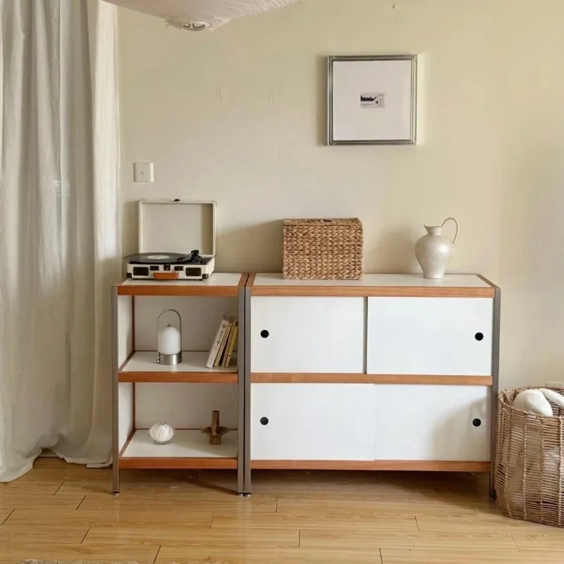 

Solid wood against the wall retro locker Bauhaus shelf combination coffee porch chest bookcase
