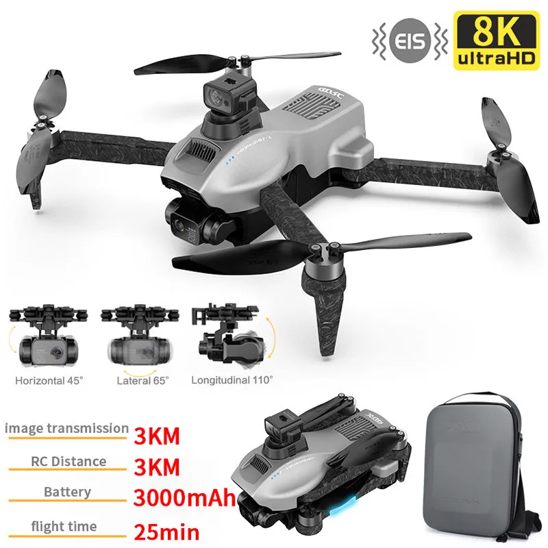 

F13 Drone 8K Professional HD Camera 3KM GPS EIS 3-Axis Anti-Shake Gimbal Obstacle Avoidance 5G FPV Brushless Quadcopter RC dron