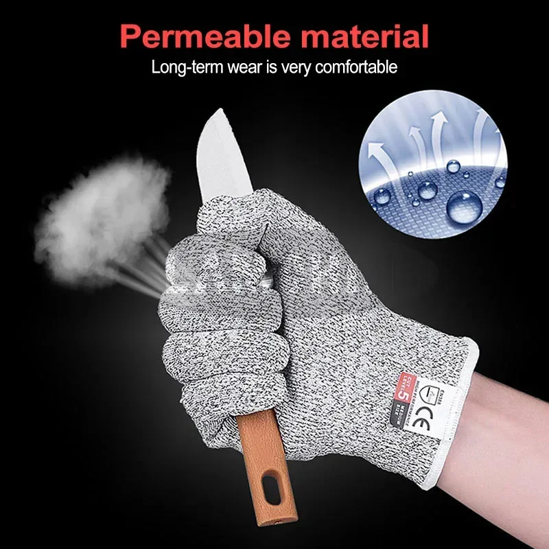 Gloves Kitchen Cut Resistant Gloves for Fish Meat Cutting Safety Gloves High-strength Grade Level 5 Protection Safety Anti Cut