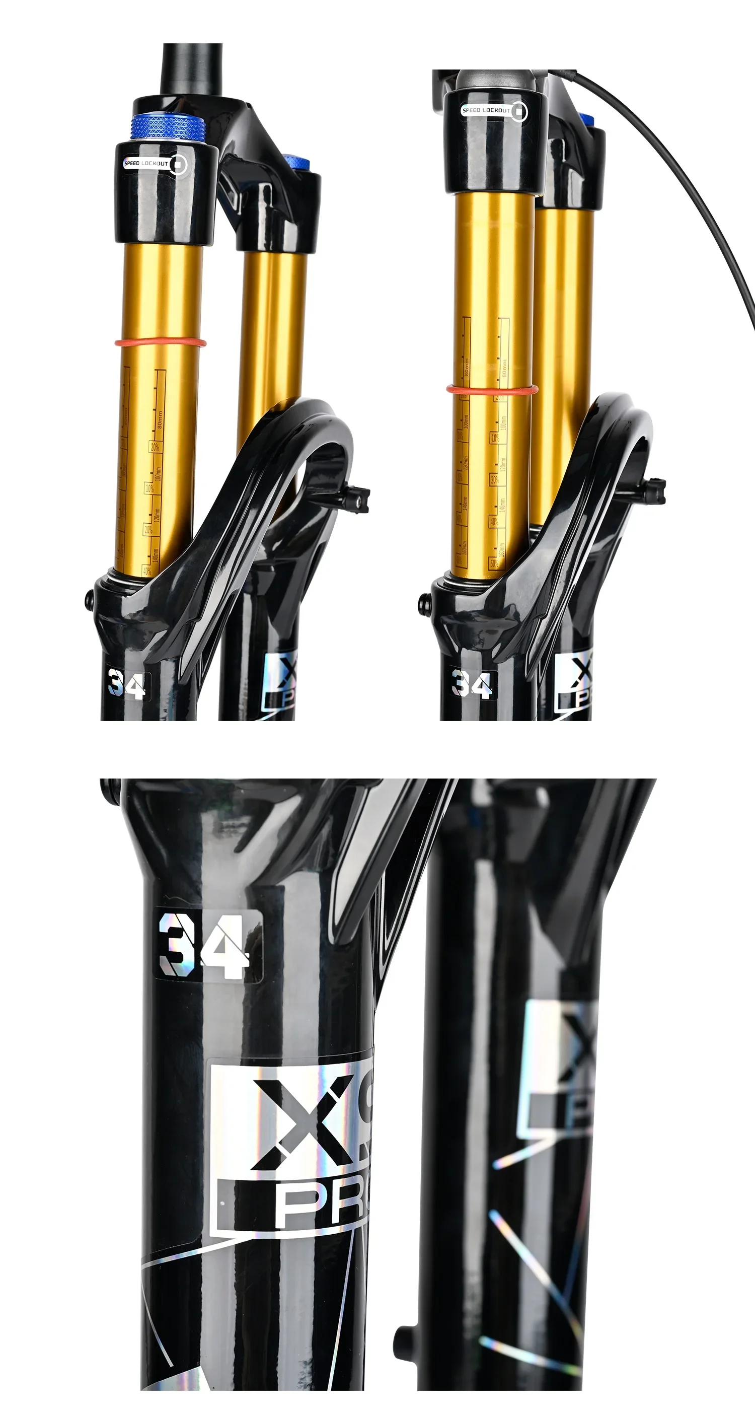 Nanlio X9 Pro MTB Air Suspension Fork 34mm 140/160mm Travel 26/27.5/29 Inch 100x9 100x15 Damping Rebound Bike Fork