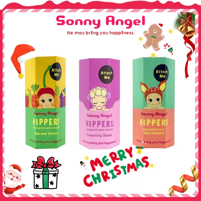 Sonny Angel Pudełko z niespodzianką 20. rocznica Hippers Wyglądają z powrotem Figurki anime Ozdoby Lalki Fani Zabawka dla dzieci Prezent świąteczny