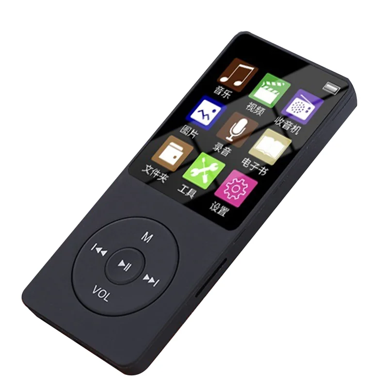 مشغل MP4 MP3 بلوتوث 160X120px Mini Walkman Student 1.8 بوصة شاشة 64G بطاقة توصيل مشغل موسيقى رياضي، متين E