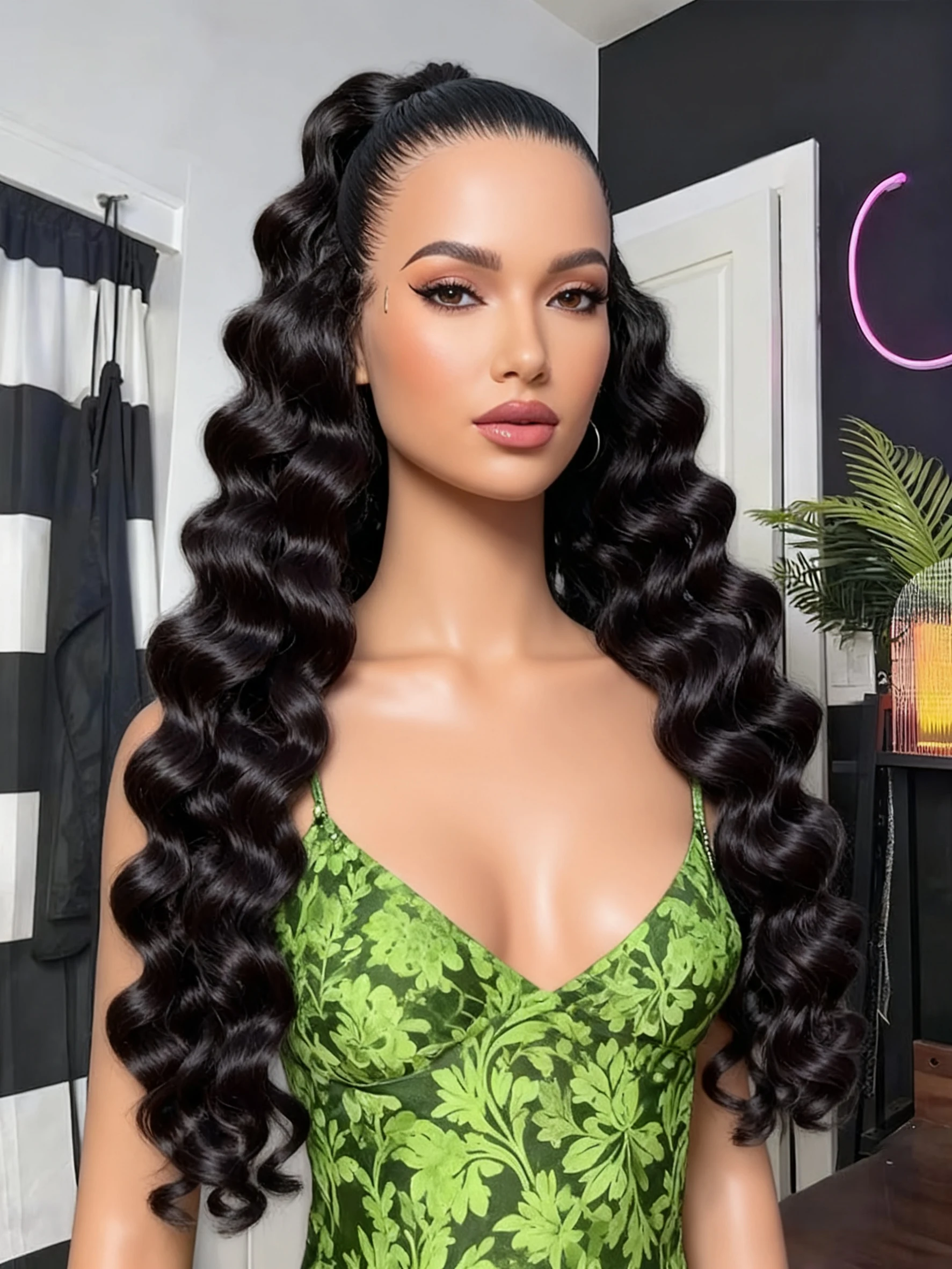 

Lakeisha Loose Wave Human Hair Wigs 13x6 HD Lace Frontal Wig Brazilian Transparent Preplucked Curly Lace Front With Baby Hair