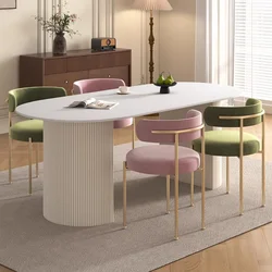 Set van 4 minimalistische eetkamerstoelen Comfortabele Scandinavische klassieke schoonheidseetkamerstoelen Ergonomische designer chaises Luxe meubels