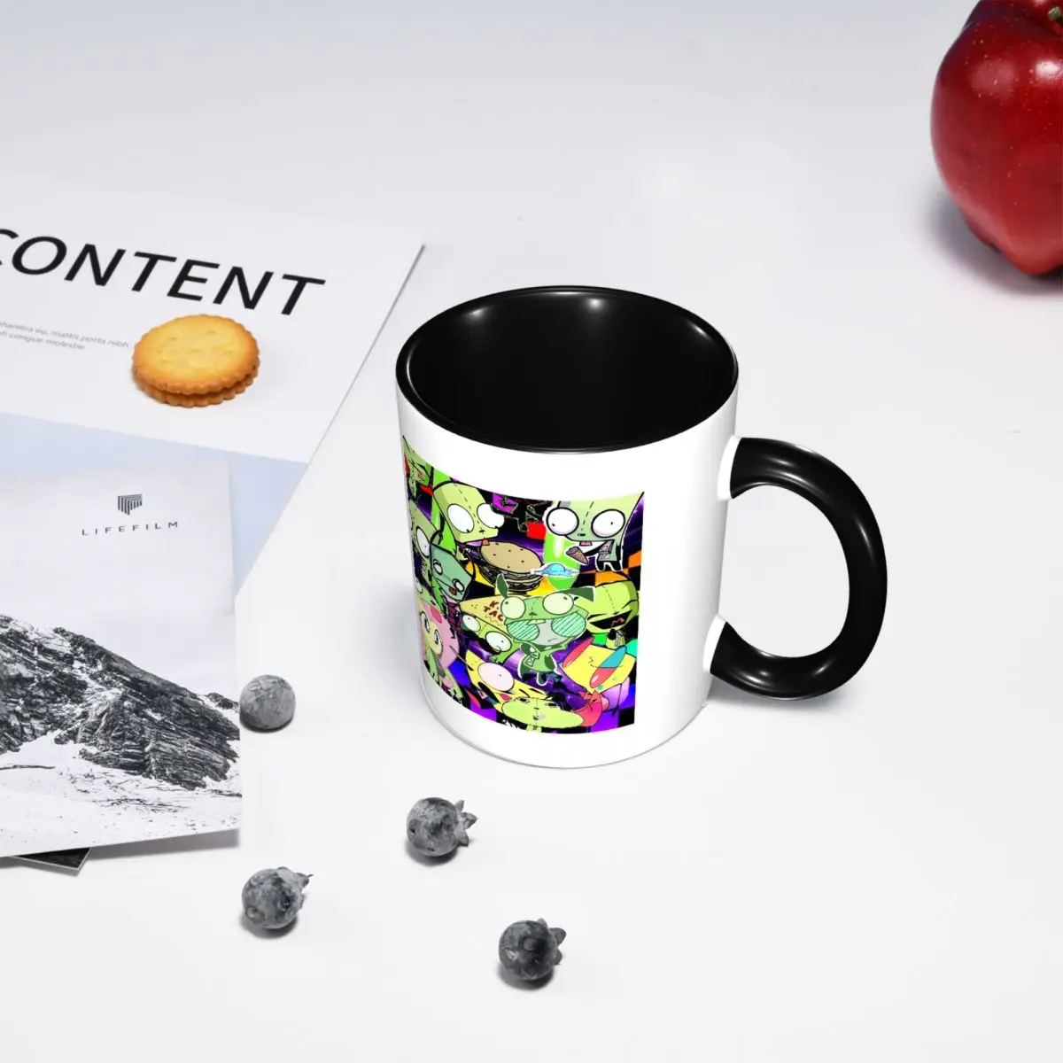 Invaders Zims Anime Cartoon Alien Mug Funny Ceramic Coffee Cups Tea Mugs Milk Cup Drinkware Gifts for Friends