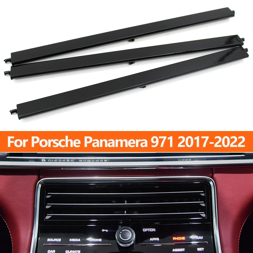 

Car Dashboard Middle Rear Air Conditioning AC Vent Adjustment Paddle Repair Strip Trim Fit For Porsche Panamera 971 2017-2022