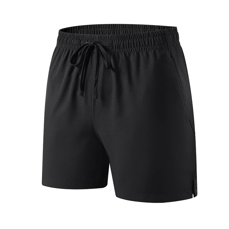 Bermuda casual para praia masculina, shorts sólidos preto e azul, calça esportiva de corrida grande 5XL, verão, novo, 2024