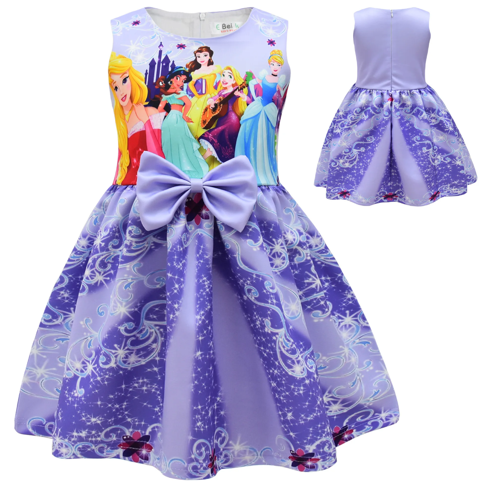 

2024 Disney Children's Castle Belle Princess Cinderella Rapunzel Girl Princess Dress Girls Dresses Birthday party Costume