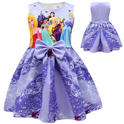 2024 Disney Children's Castle Belle Princess Cinderella Rapunzel Girl Princess Dress Girls Dresses Birthday party Costume