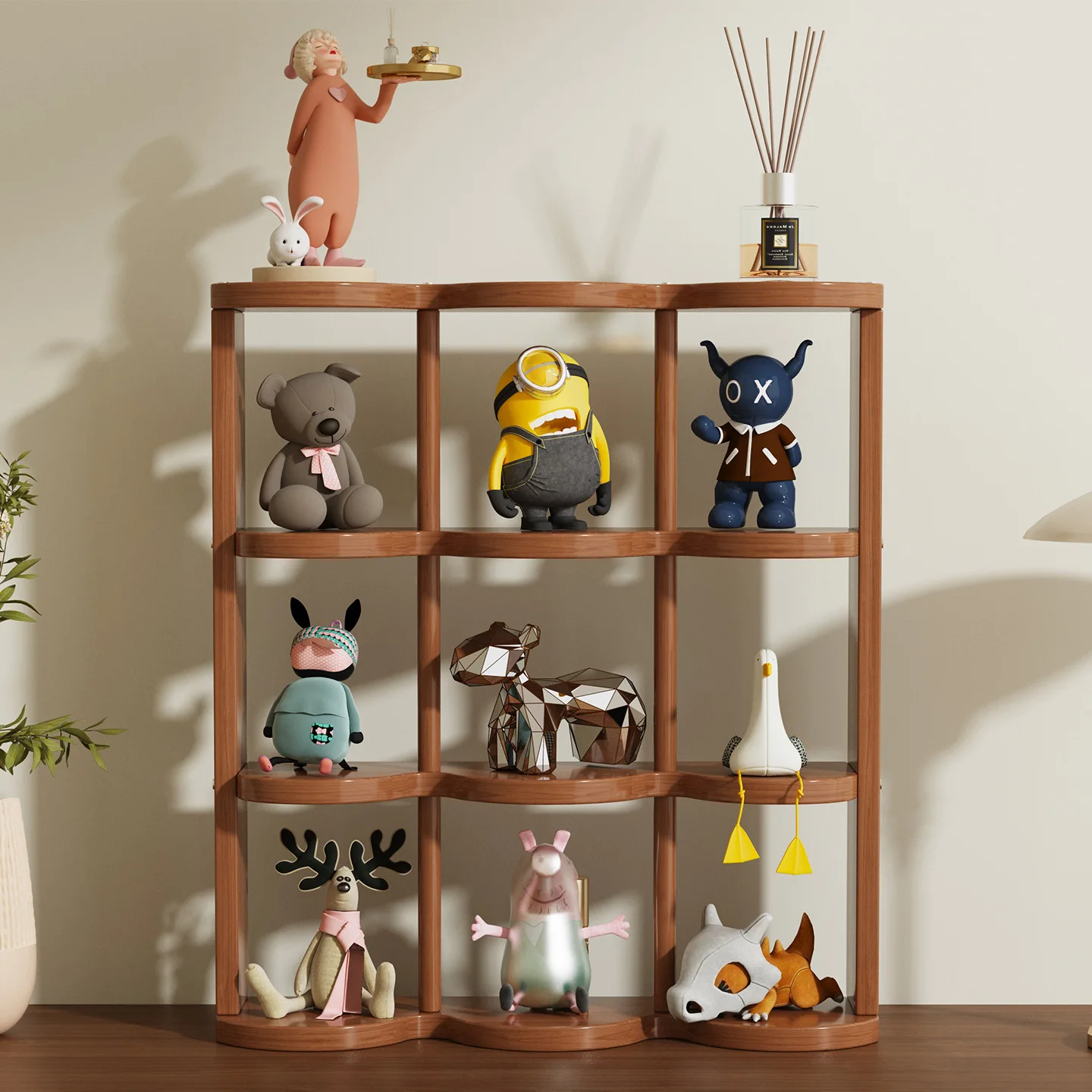 

Multi-layer cup holder Kitchen bar counter Jiugongge shelf Mug cup holder ornament Figure display rack Storage grid